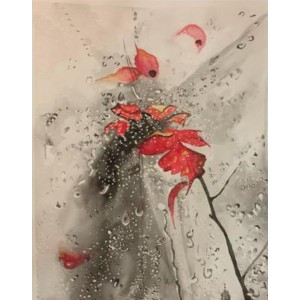 Naheed Zia, 11 x 15 Inch, Watercolor On Paper, Floral Painting, AC-NHZ-004
